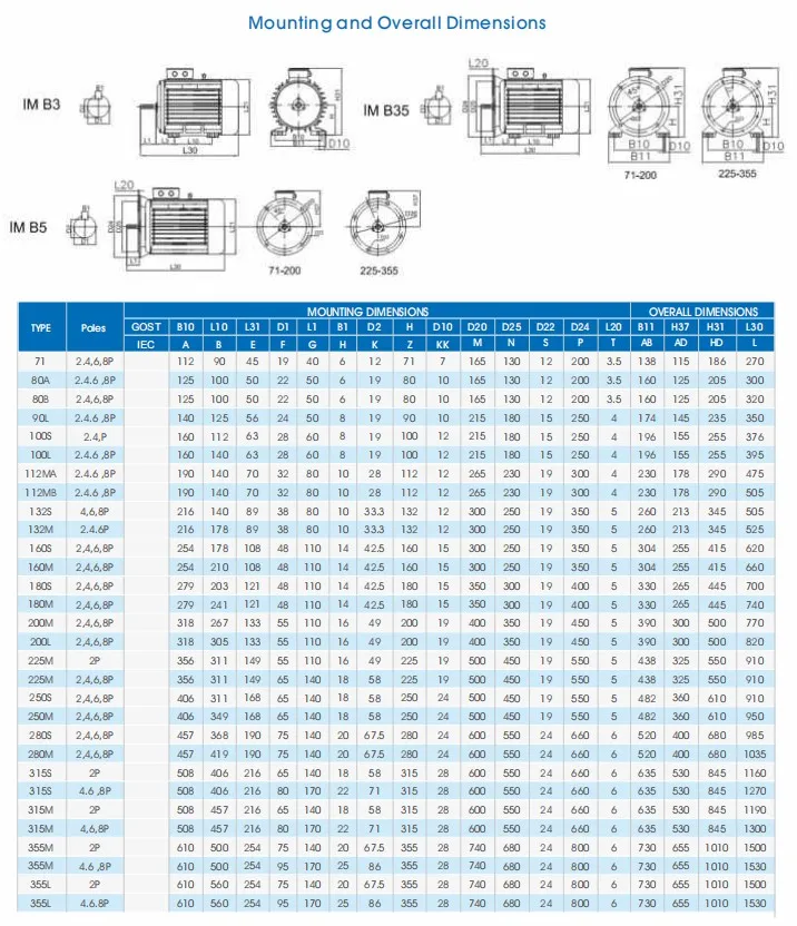 Russian Im1081 Im2081 Three Phase Cast Iron Body Asynchronous Air Anp ...