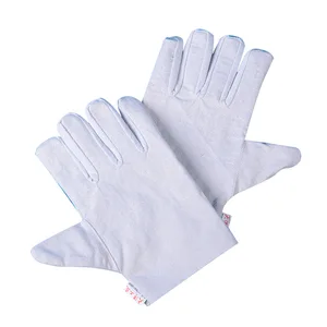 Wholesale Fully Lined White Canvas Labor Protection Gloves Stock Labor Protection Gloves Acrylic Household Gloves