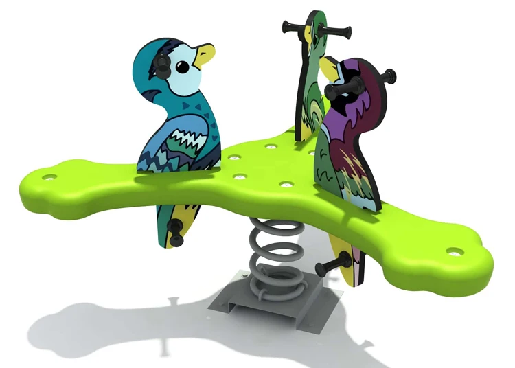 Children's Outdoor Plastic Seesaw Rocking Chair Outdoor Playground Spring Horse Toys the Seesaw Has Three Seats