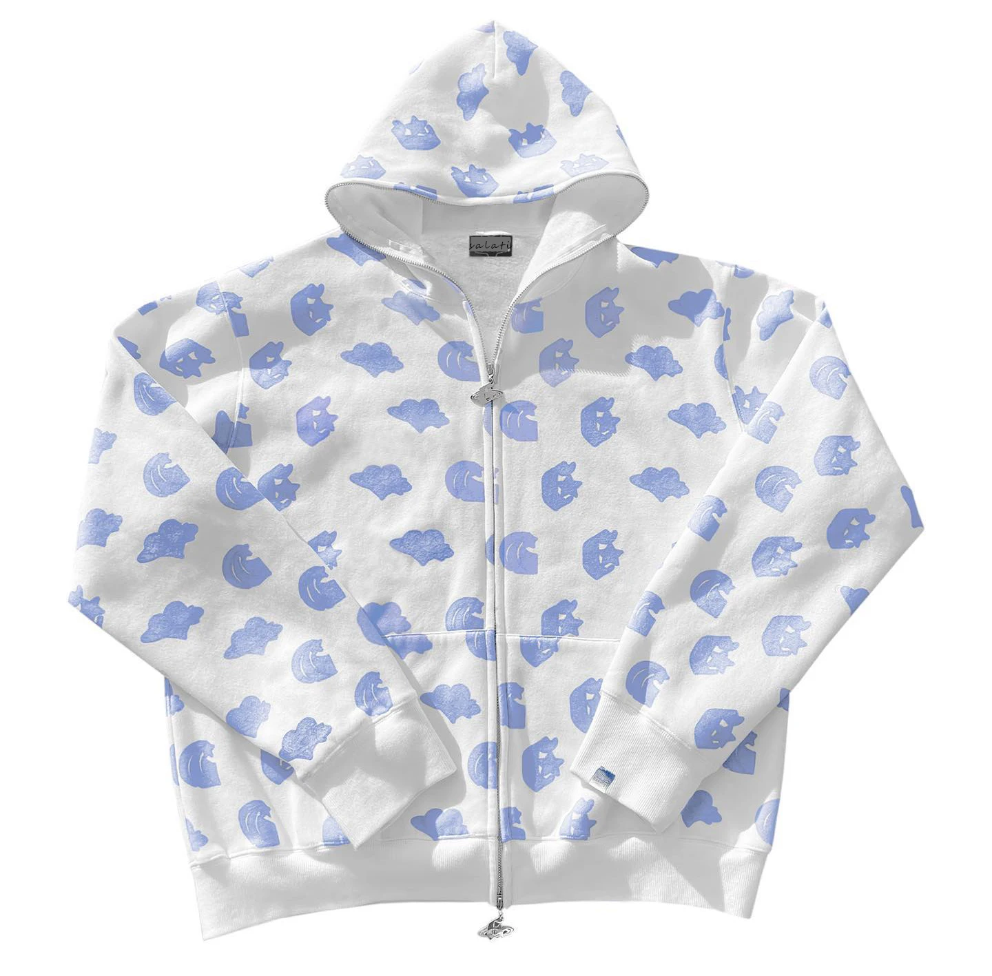 Good Quality Zip up Hoody Custom Sweatshirt Oversized 100 Cotton Long Sleeves All Over Printed Unisex Full Face Zip up Hoodie gallery 4