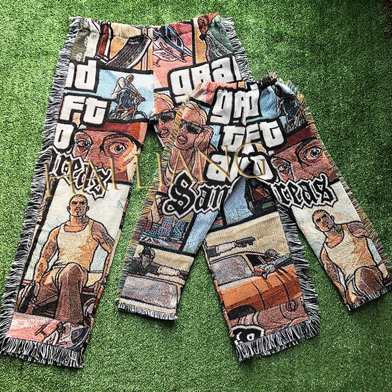 New Wholesale Street Wear Custom Tapestry Pants Plus Size Mens Rug