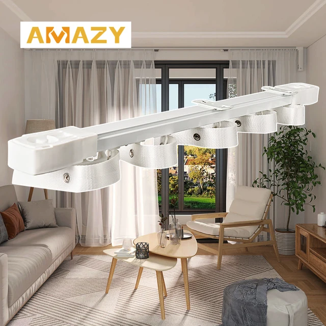 Tuya Smart Curtain Switch Remote Control Motorized Curtain Track Smart Electric Motor Track Swift Smart Curtain