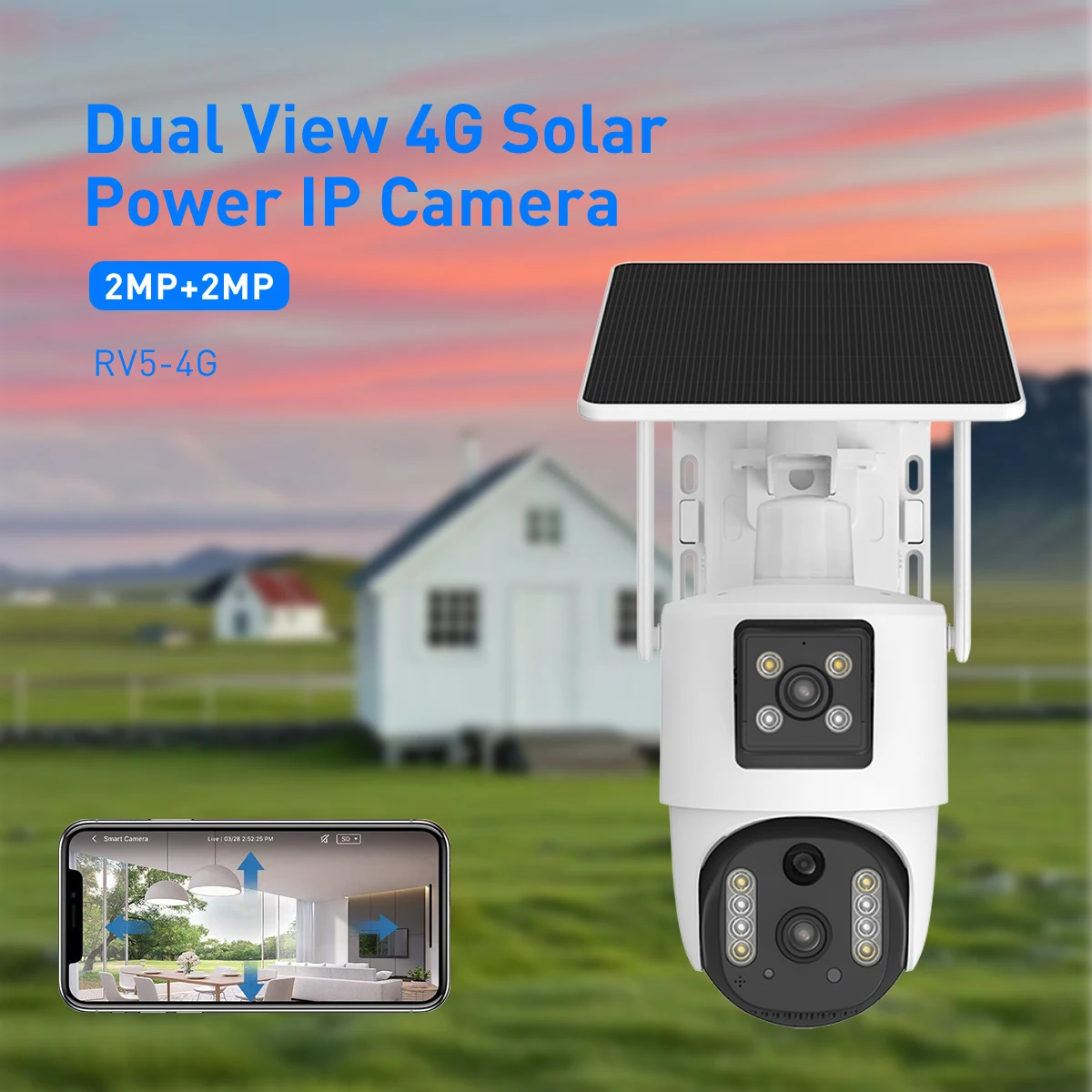 product v380 rv5 4g solar 2mp dual lens outdoor security camera hd cctv with night vision storage motion detection tf card  cloud data-61