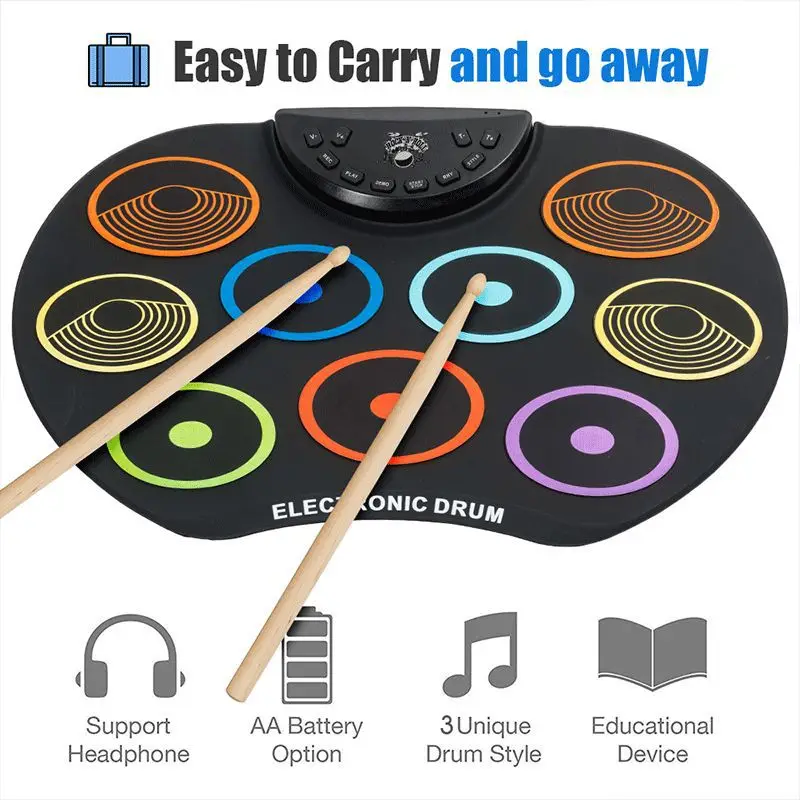 Roll‐Up カラフル ドラム Amazon.com: MUKIKIM Rock And Roll It - CodeDrum. Roll Up Portable
