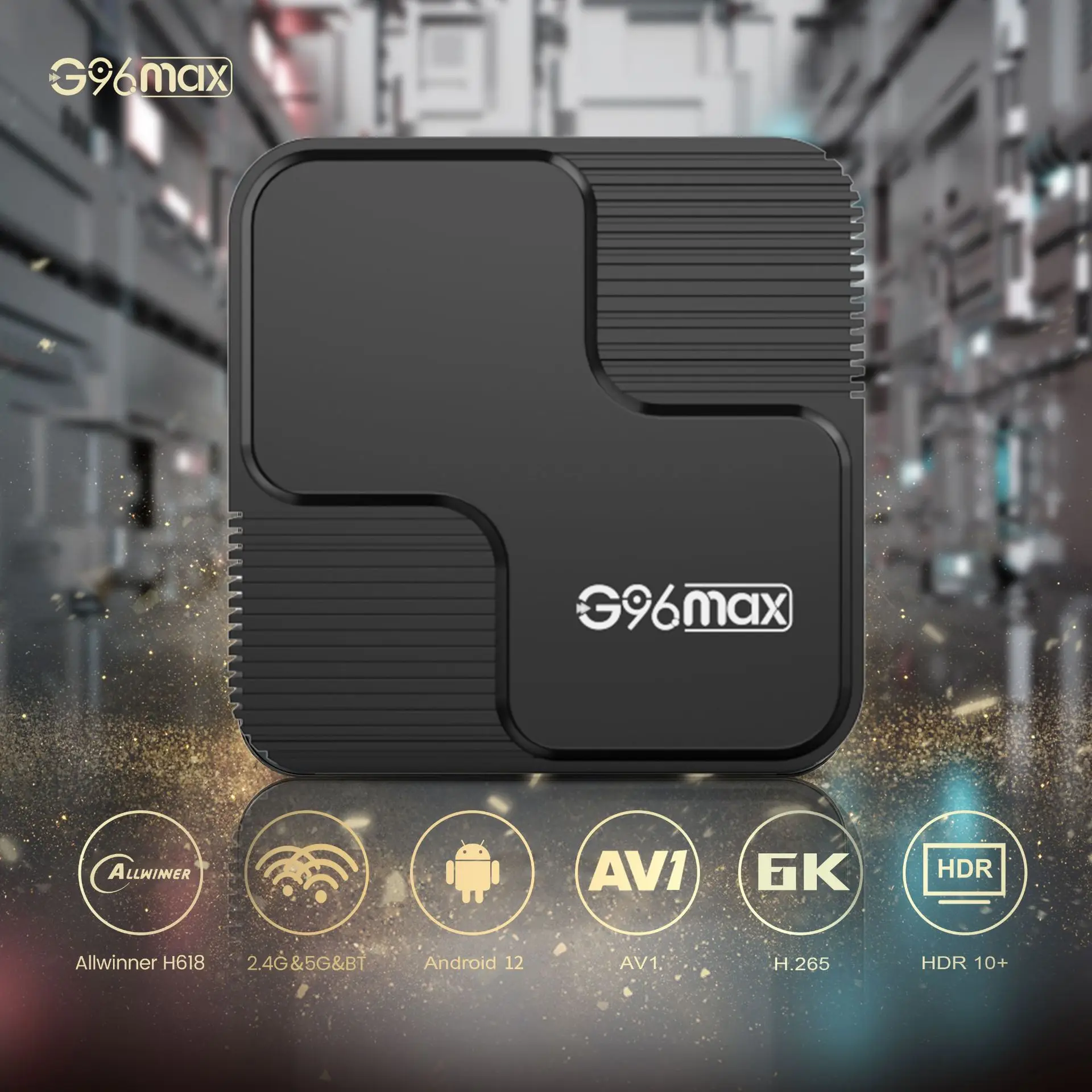 G96 Max H618 Android TV Box - 6K Ultra HD Output Quad Core