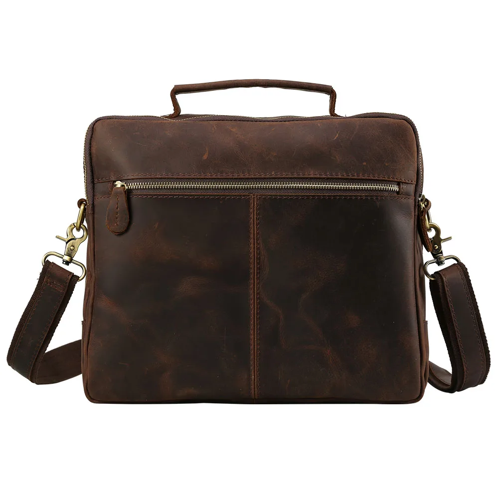 TIDING Manufacture Wholesale Custom Logo Handmade Vintage Real Leather Messenger Bag Laptop Briefcase Leather Crossbody Bags