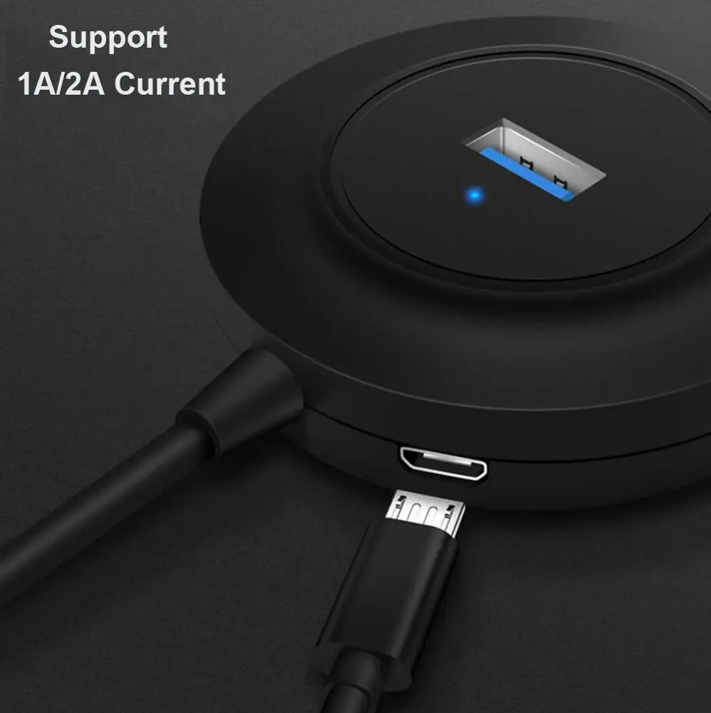 
 USB к USB 2,0, 4 порта USB 3,0 Ультра-мини концентратор, портативный концентратор данных с длинным кабелем 0,25 м/1 м/1,5 м/2 м для мобильного жесткого диска для OS X  