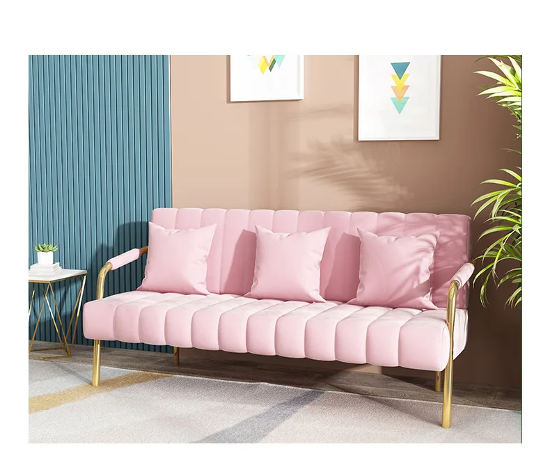 Nordic Light Luxury Fabric Sofa Modern Home Living Room Bedroom Simple ...