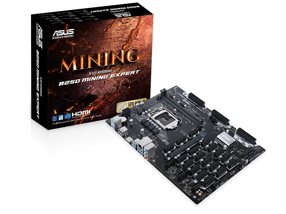 2021 популярная бывшая в употреблении Материнская плата Asus B250 для профессиональной добычи
