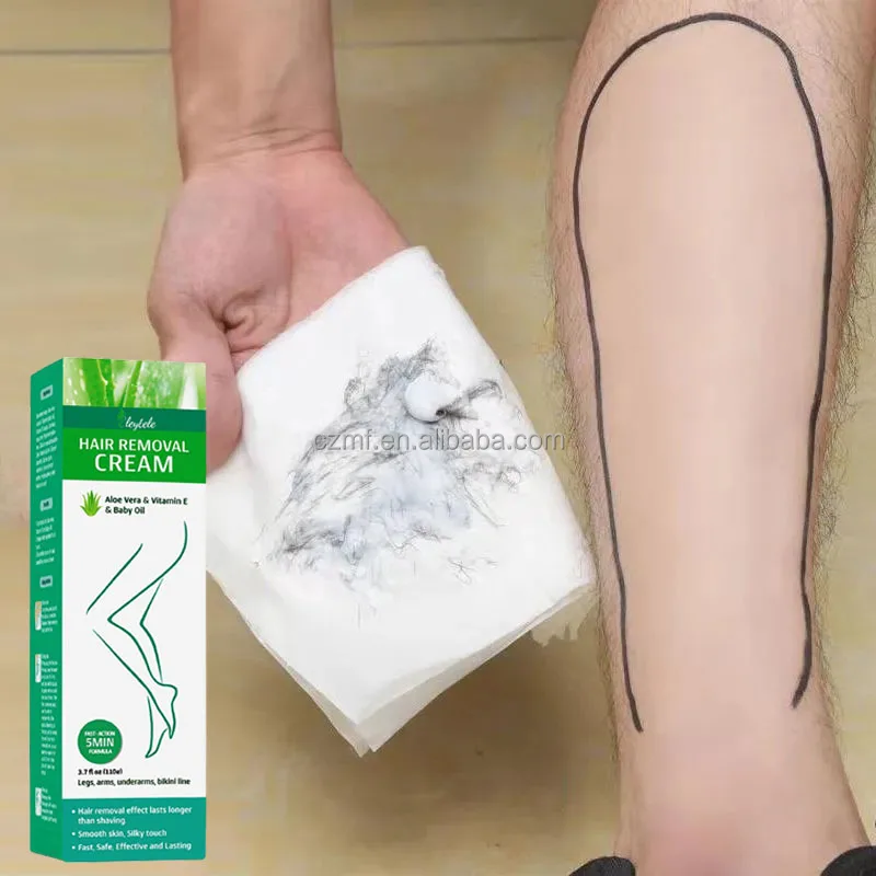 Private Label Men Hair Removal Cream Organic Whole Body Professional Painless Depilatory Hair Removal Cream For Man And Women