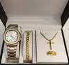 Rose white watch + gold accessories
