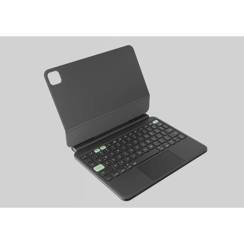 product customized oem aluminum alloy magic keyboard for ipad pro  bt connector touch control  smart trackpad case  for ipad air-4