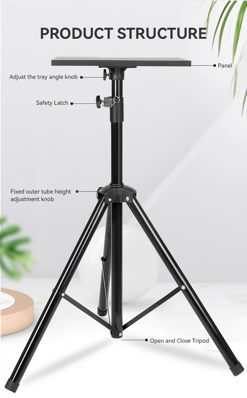 High Quality Adjustable Height Floor Metal Tripod Projection Stand for ...