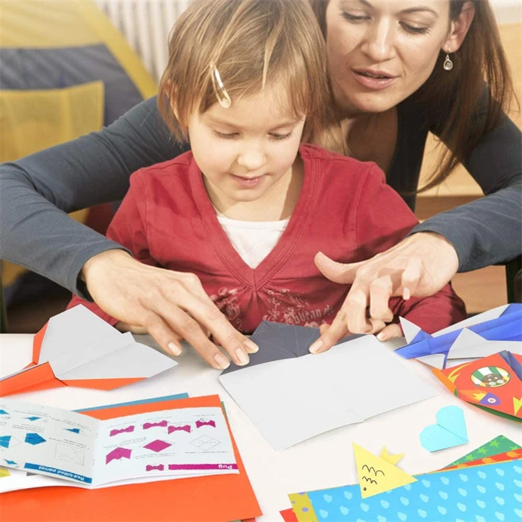 Китайские красочные детские комплекты оригами, оптовая продажа с завода, двусторонняя бумага ручной работы 100 листов 100% из древесной целлюлозы, бумага Оригами