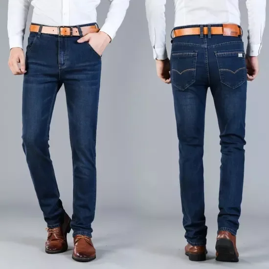 Apparel Stocklot Fashion Men's Jeans Dark Blue Stretch Material Garment ...