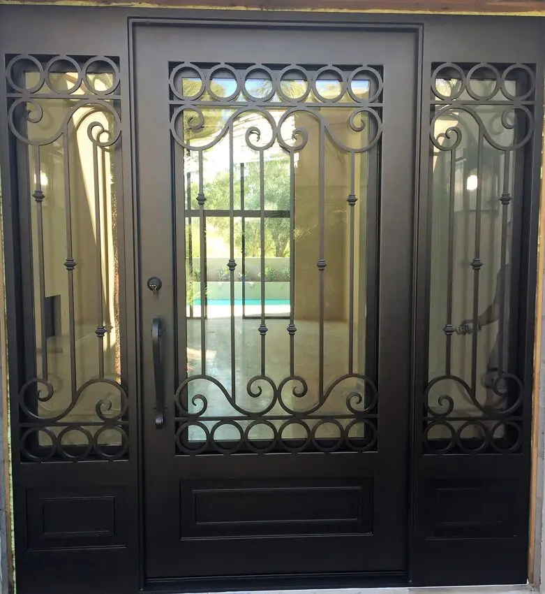 Australia style wrought iron doors for villa or residential