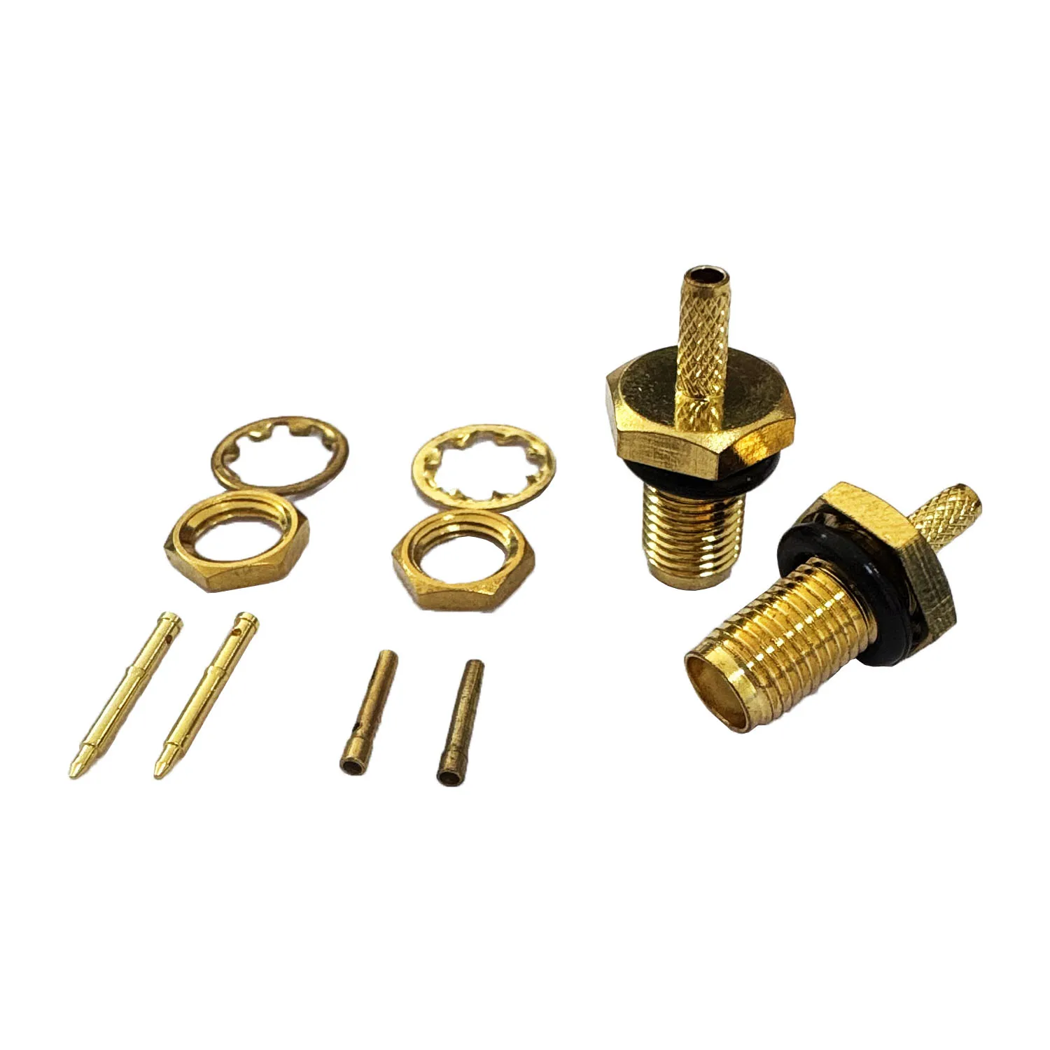 product wholesale sma ky15 coaxial connector brass sma female connector for rg316 rg174 with thread-1