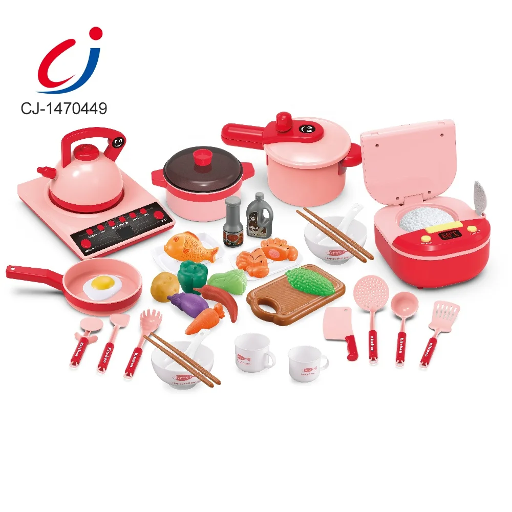 Имитация кухонной утвари Chengji для ролевых игр, комплект для ролевых игр, детские пластиковые игрушки для готовки