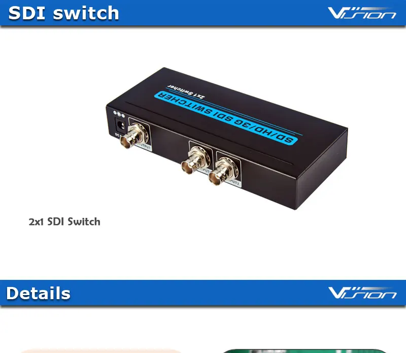 2x1 3G-SDI HD-SDI SD-SDI BNC同軸スイッチスイッチャーセレクター1080p 60Hz