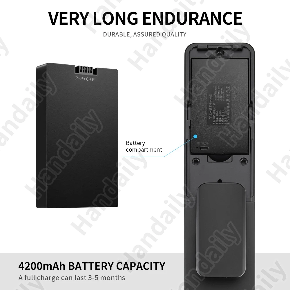 HanDaily Palm Vein Tuya Wifi Door Lock 3D Biometric Face ID Video Monitoring Intercom Digital Electronic Locks for Front Door DDL9