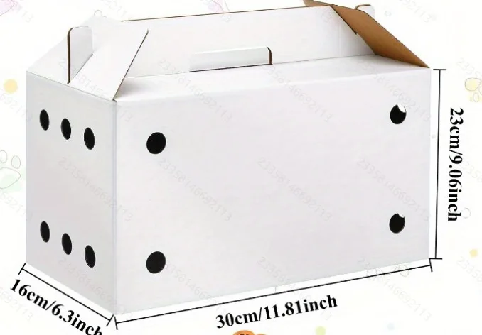 Custom Five-layer Extra-hard Corrugated Cardboard for Pet Cats Dogs Small Animal Live Transport Box Cardboard Pet Carriers