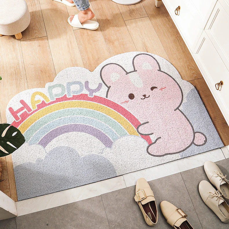Custom Printable PVC Coil Sublimation Blank Floormats Doormats Polyester Rubber Outdoor Door Mats