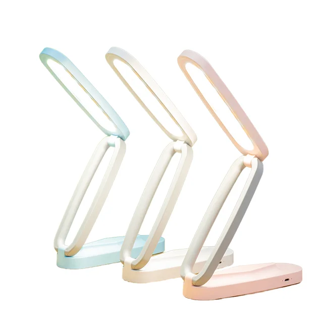 Portable USB Rechargeable Cordless ABS Foldable Mini LED Desk Lamp Modern Style Eye Protection Night Light for Reading