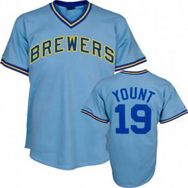 Men's XL Milwaukee Brewers MLB Baseball Robin Yount Jersey 19