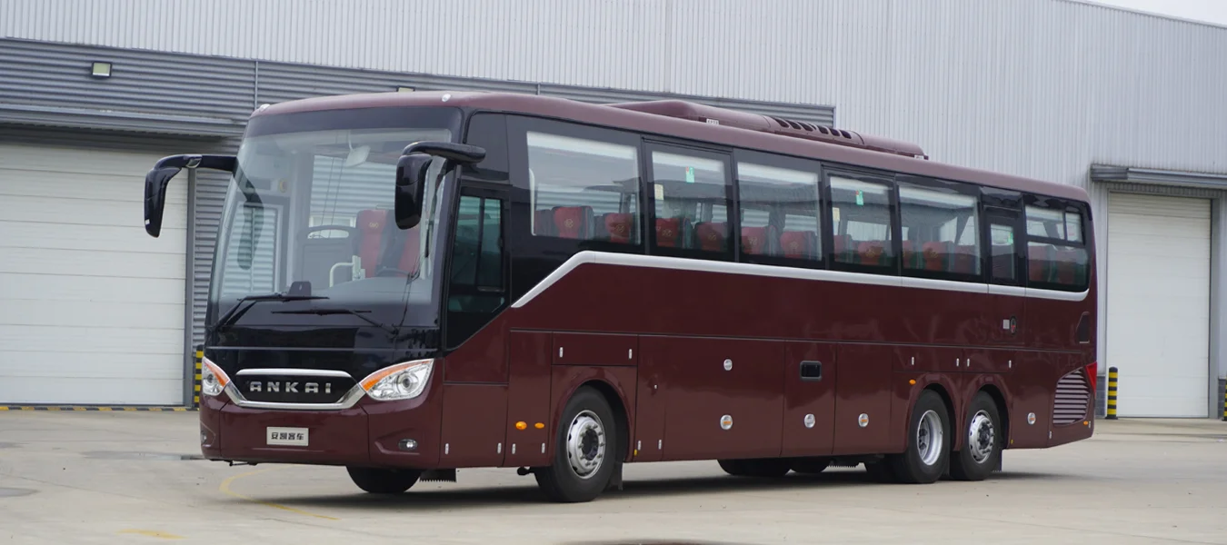 Mini Diesel Buses Coach 24/56 Seats 260L 100kmh AT Luxury Ankai A9 Bus  details