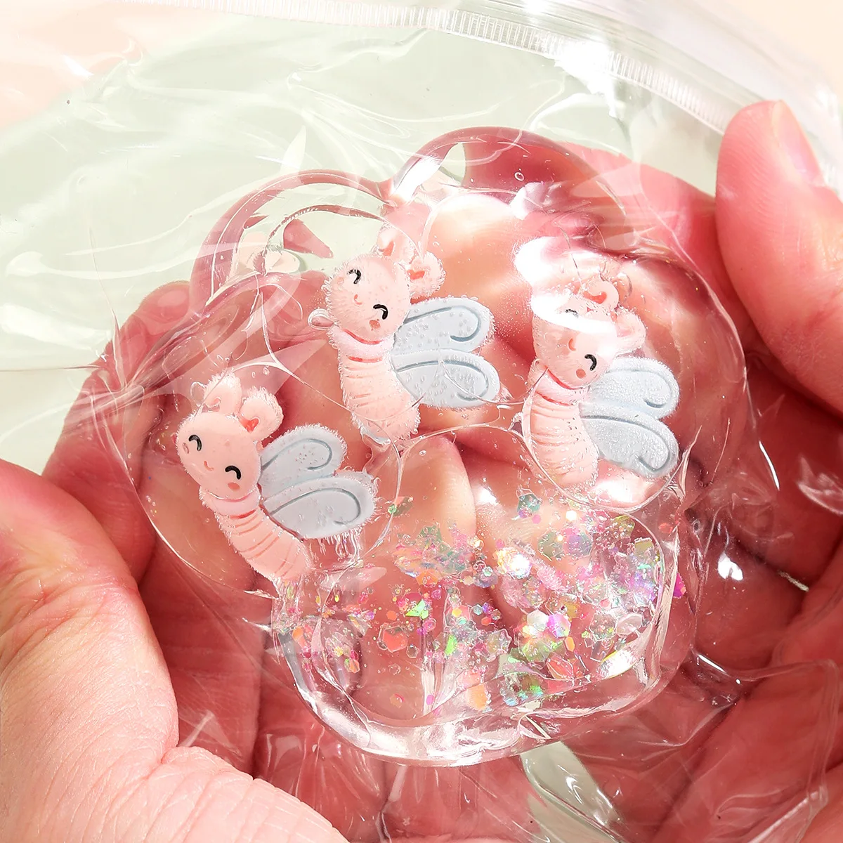 Kawaii Crystal Jelly Seven-Spot Ladybug Squeeze Toy