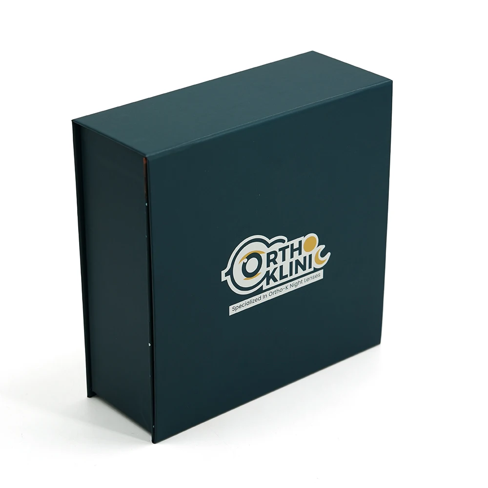 Personalized Book Type Rigid Optical Lens Box Packaging Paper Contact Lenses Case Packing Boxes with Mirror