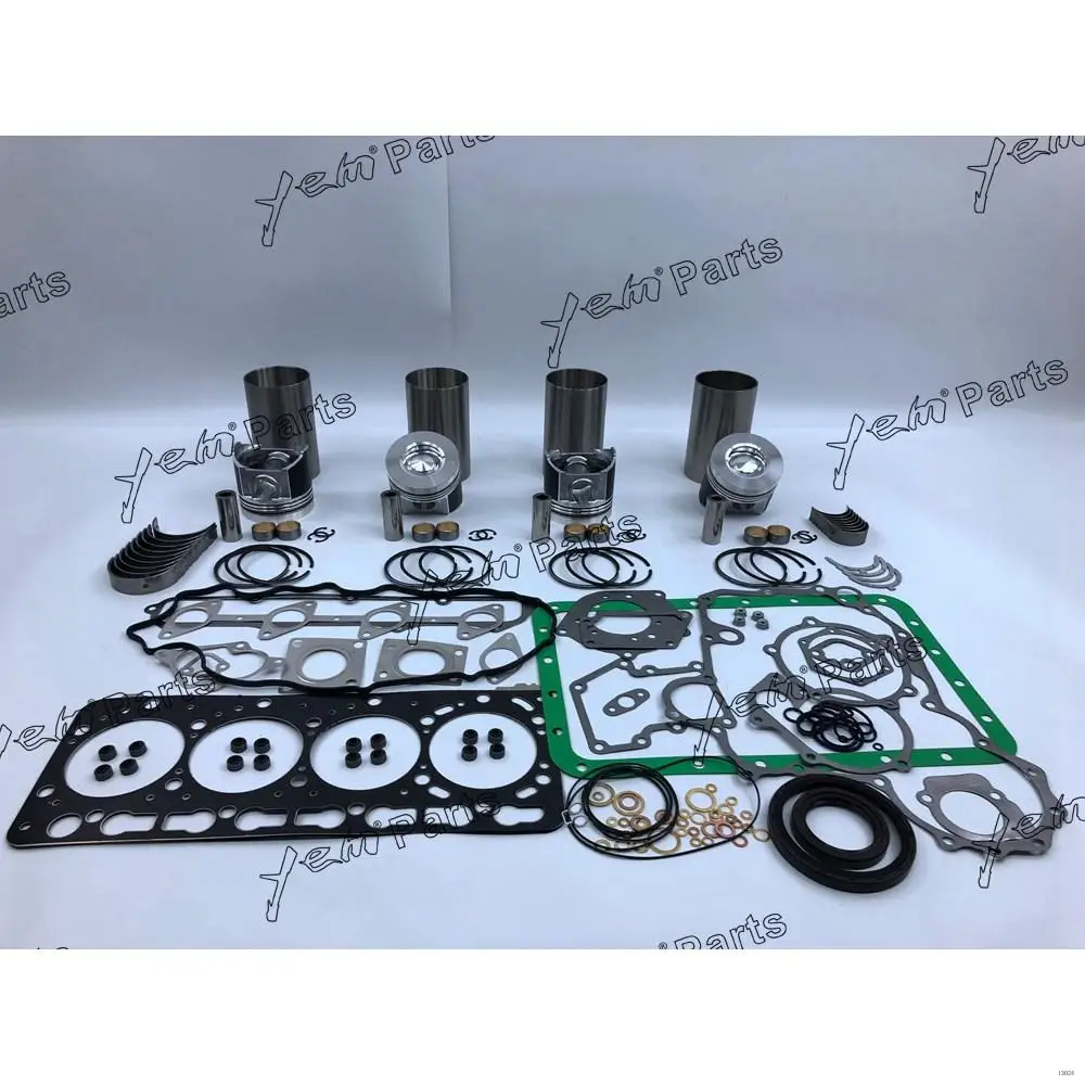 Rebuild Kit With Cylinder Gasket Piston Ring Liner Bearings Set Fit for Kubota V3300 Agricultural Spare Parts