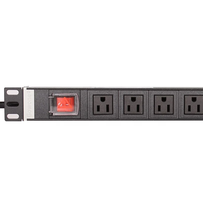Industrial Power Strip Rack Mount Pdu 125v 8 Way Outlet Switched Power