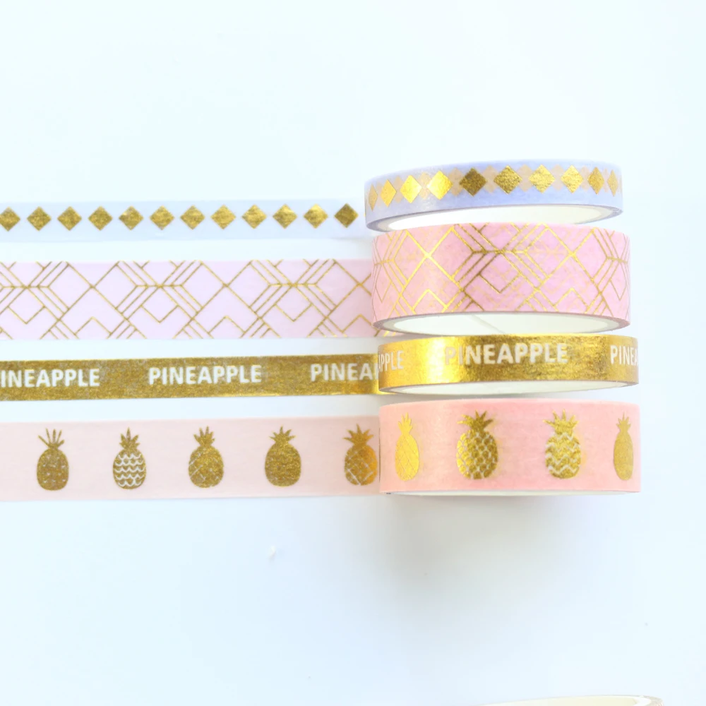 Gold foil Washi Tape/Pineapple Washi Tape / Masking tape/ japanese