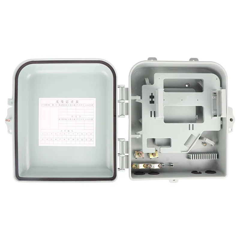 Outdoor 16 Core Fiber Optic Distribution Box Cassette Type Splitter Termination Enclosure IP65 Waterproof Wall/Pole Mountable