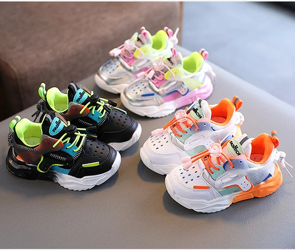 Лидер продаж 2021, кроссовки для маленьких мальчиков и девочек, детская спортивная обувь, уличная модная повседневная обувь на плоской подошве со шнуровкой