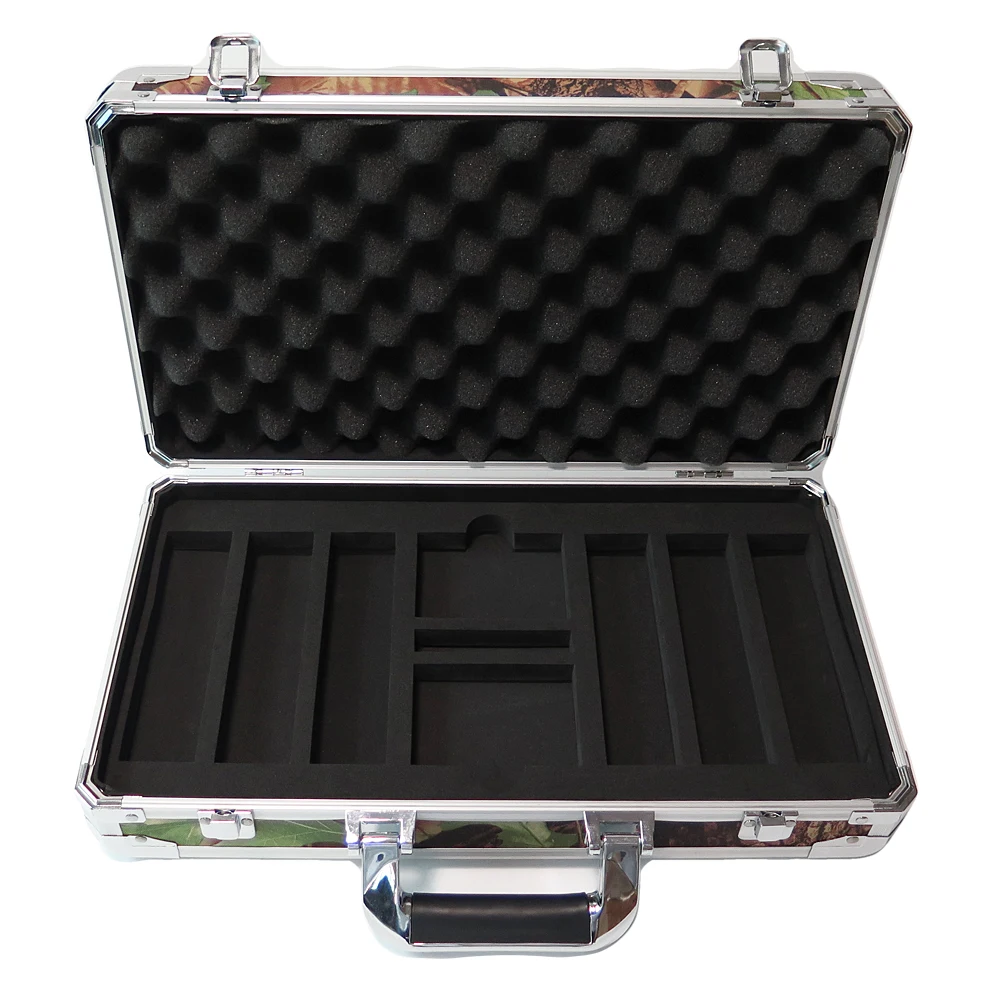 Новый дизайн портативные алюминиевые Чехлы для покерных чипов Техасского