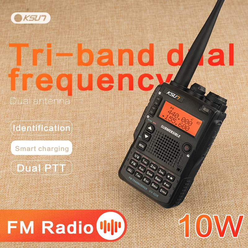 MINI VHF UHF Transceiver Waterproof Two Way FM Radio Long Range Portable Radios Walkie Talkie