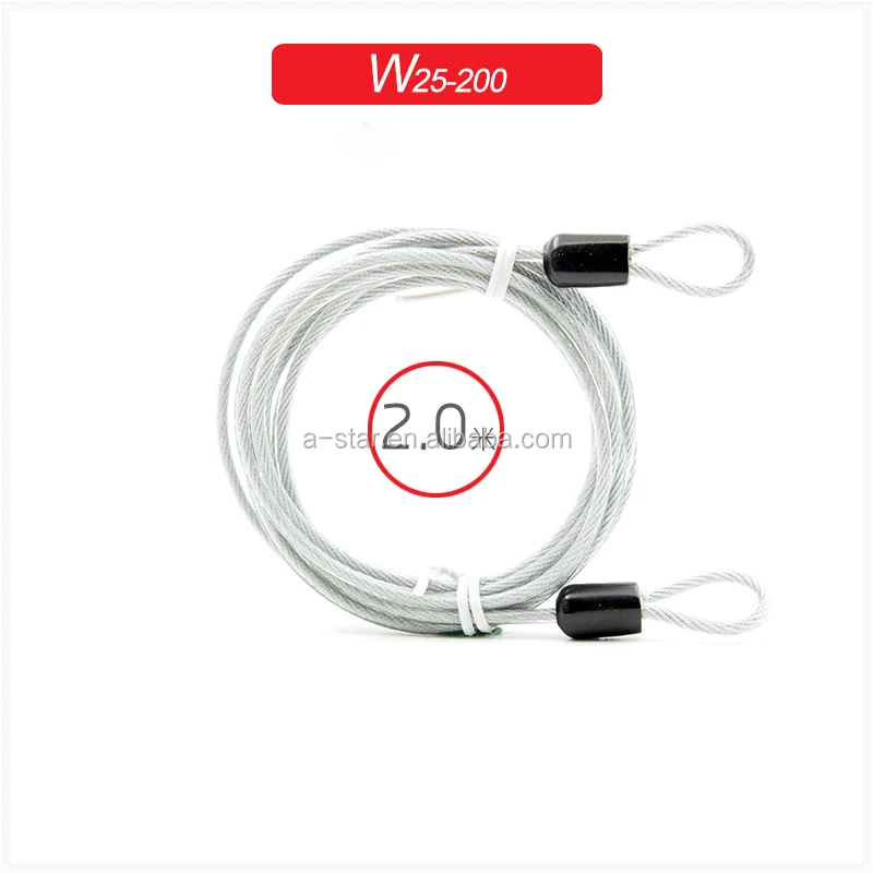 Luggage high carbon pvc steel wire hose lock safety rope lanyard cable anti theft Security Wire cables