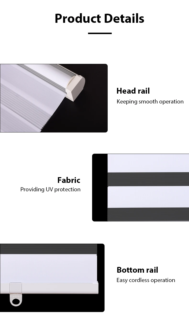 Custom Blackout Cordless Pinhole Window Shades Horizontal Window Roller ...