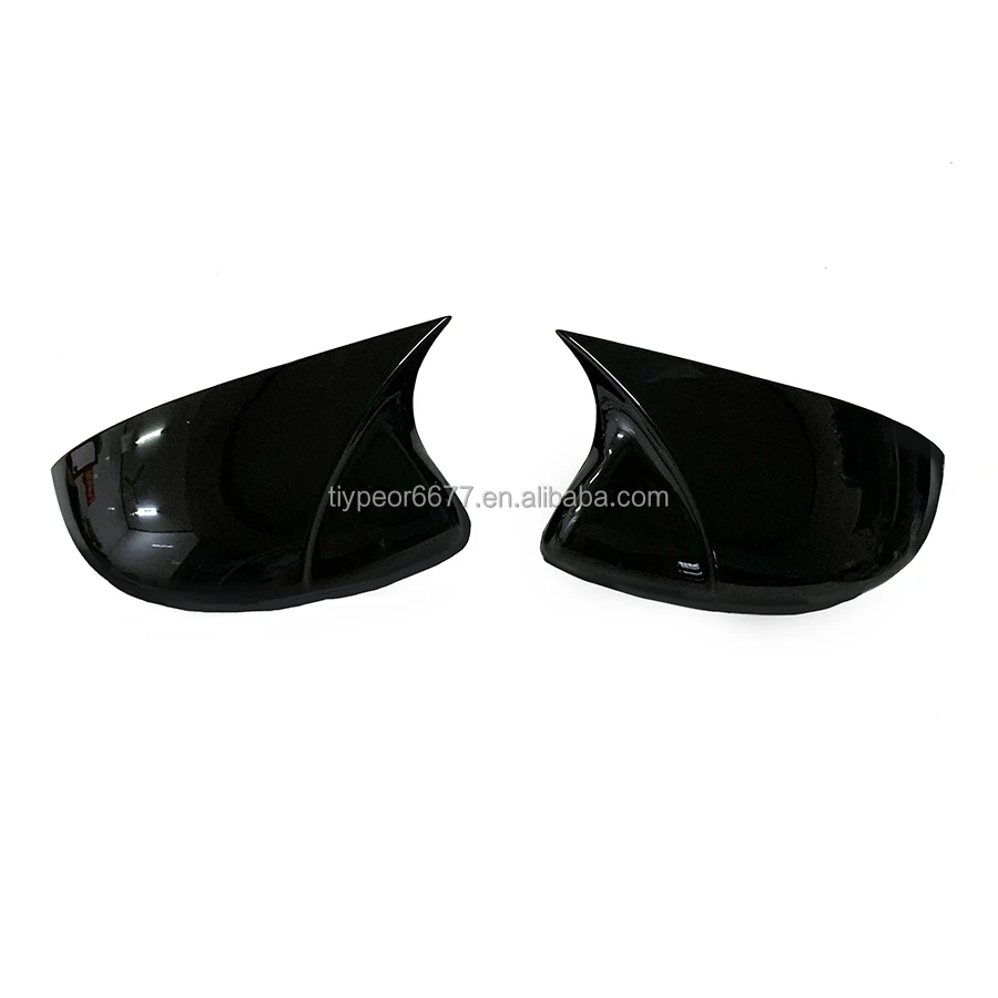 product wing mirror cap covers with light gap for honda fit 2014   2018  glossy black one pair exterior accessories body kits-5