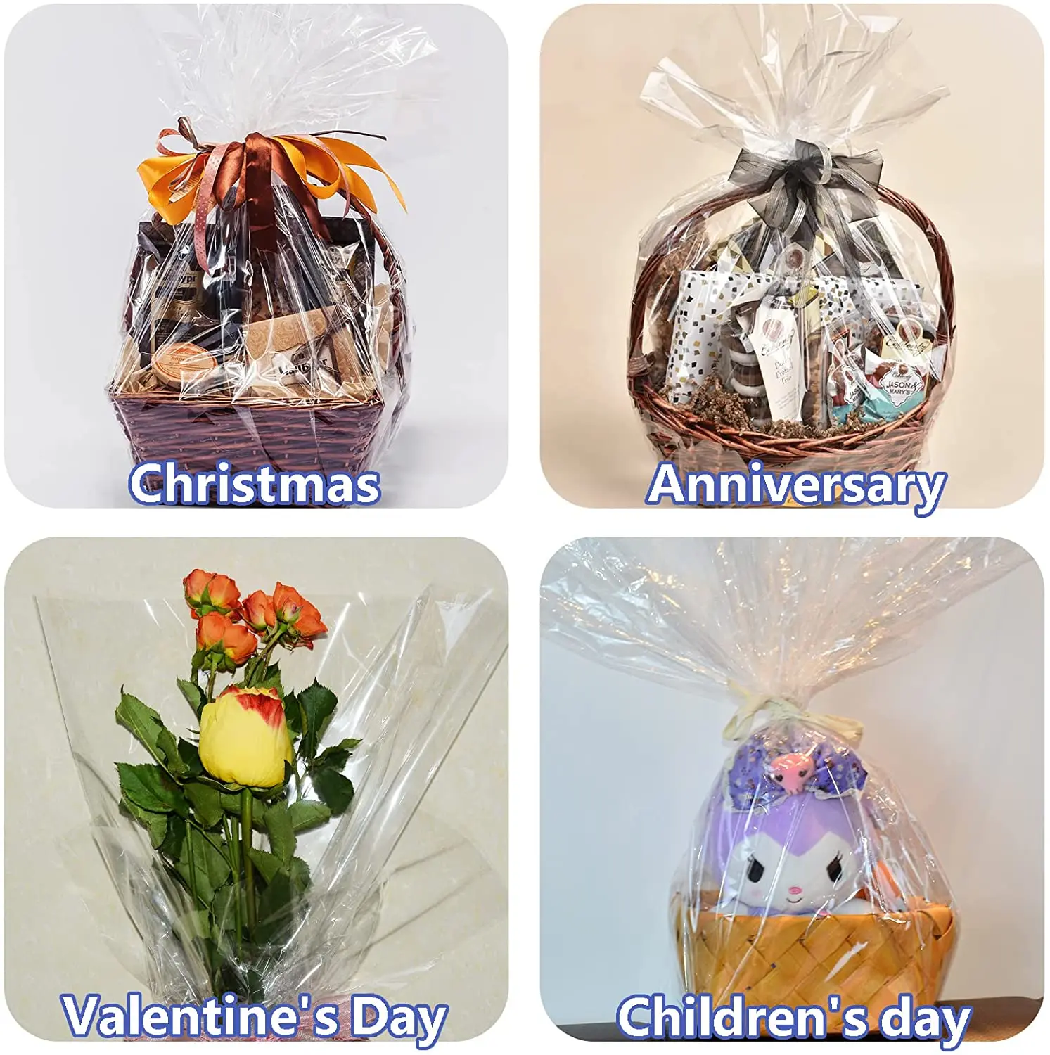 Red Heart Clear Plastic Gift Wrap Roll Soft Boop Film For Craft