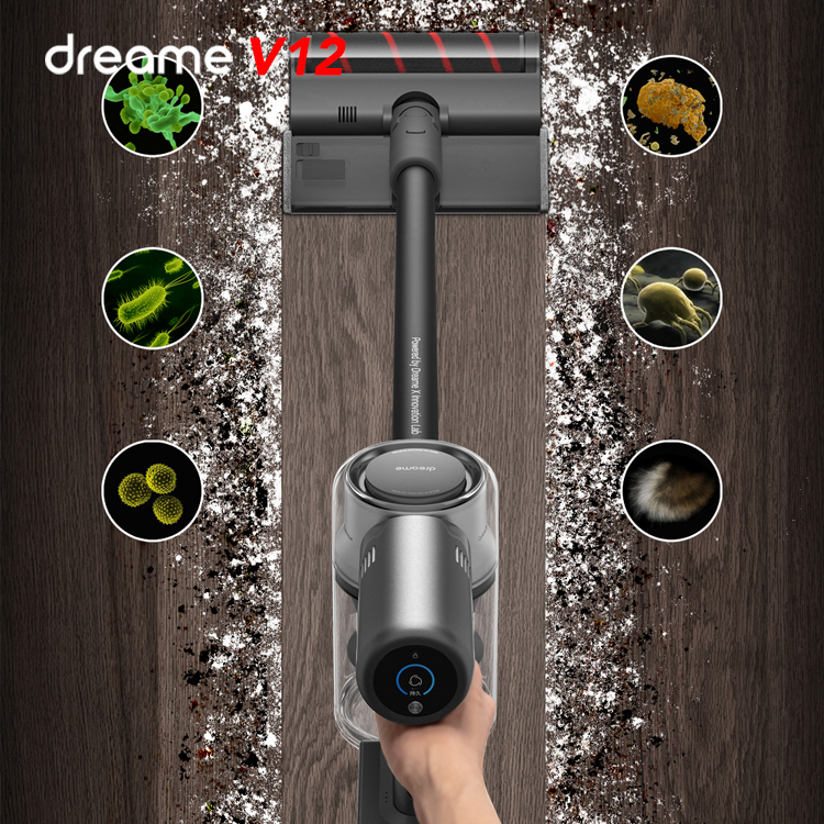 
 Ручной перезаряжаемый Большой мощный портативный беспроводной пылесос Dreame V12 2021  