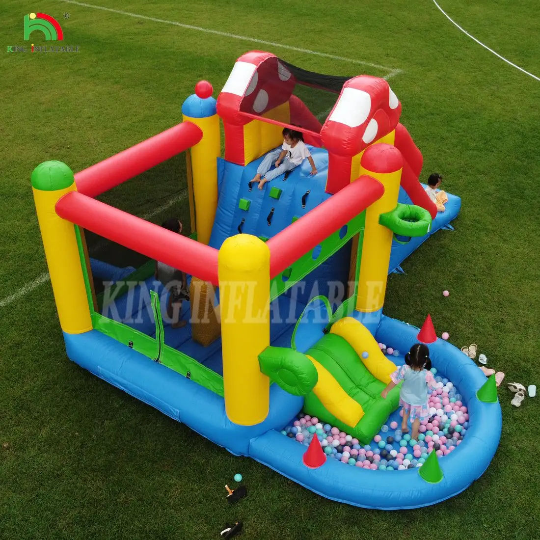 Alibaba Mini Combo Inflatable 17.6x14.5x8.8FT Commercial Inflatable Bounce House Combo 100% PVC ...