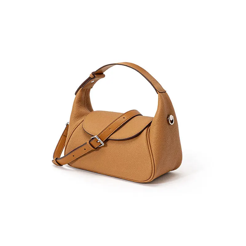 2026 Latest Design Fashion Leather Crossbody Hand Bag Saddle Bag Lady Genuine Cowhide Leather Crossbody Shoulder Bag for Women