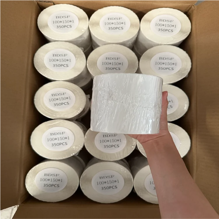 Termoetiketipaber 100*100 80*100 veekindel trükitud etiketite jaoks 100*150