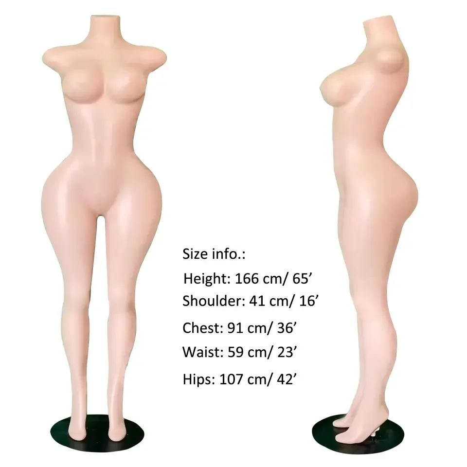 Cheap Human Body Model  Plus Size Brazilian Female Model Curvy Figure Headless Big Breasts Big Butt