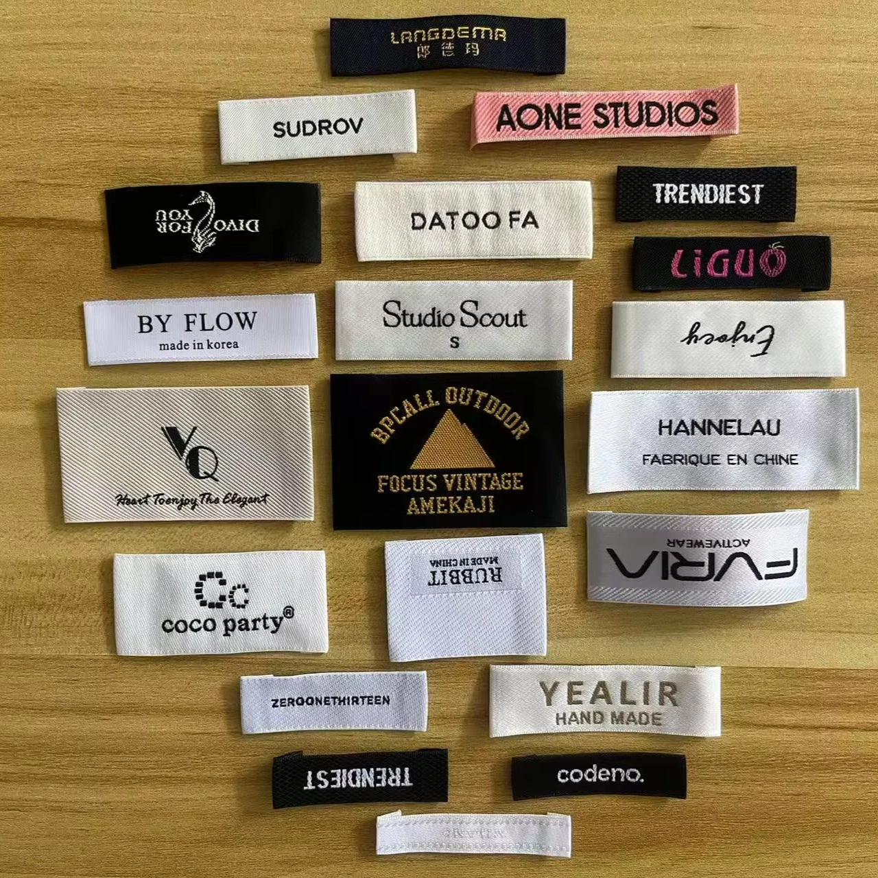 Custom Clothing Wash Label Satin Silk Printing Fabric Tags With Brand Logo for Shirts Woven Neck Tags for Garments Custom Clothing Wash Label Satin Silk Printing Fabric Tags With Brand Logo for Shirts Woven Neck Tags for Garments