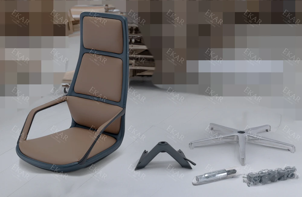 Italian Imported Leather Office Chair with Resilient Foam Cushioning - Ultimate Comfort and Elegance manufacture