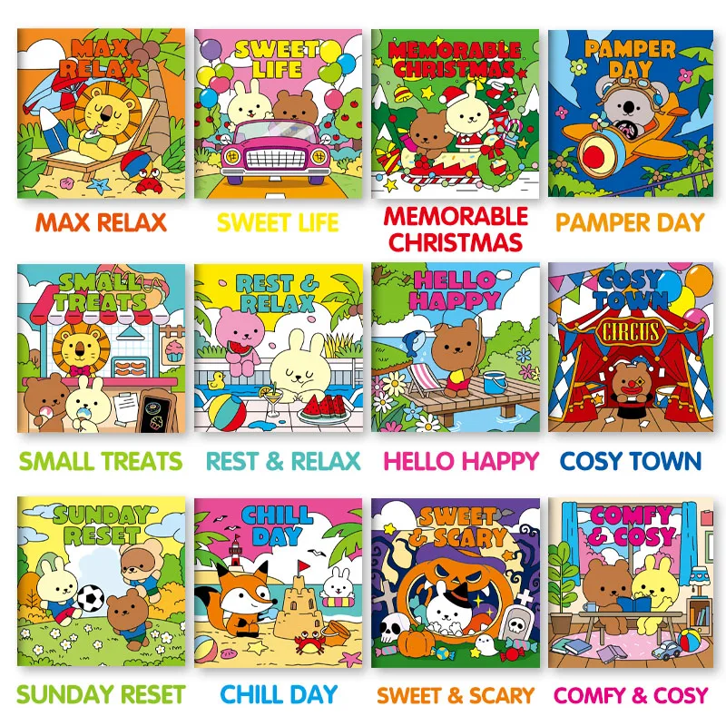 Custom Wholesale Factory Paper Printing Service Oem Simple 2026 Ins Cute Early Education Coloring Books for Kids Adult